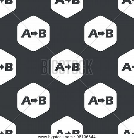 Black hexagon A B pattern