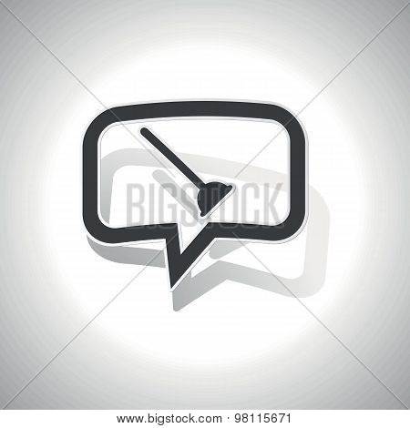 Curved plunger message icon