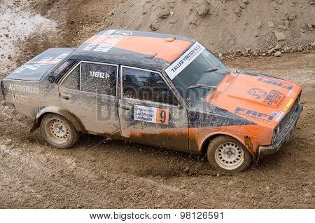 Seat 131 vintage rally car.