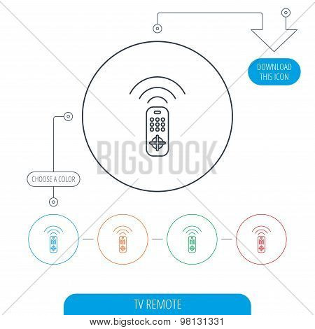 Remote control icon. TV  channels sign.