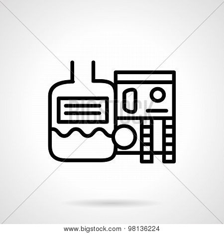 Industrial water treatment. Vector icon