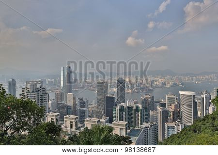 Victoria Harbour, Hong Kong, Shot From The Peak.