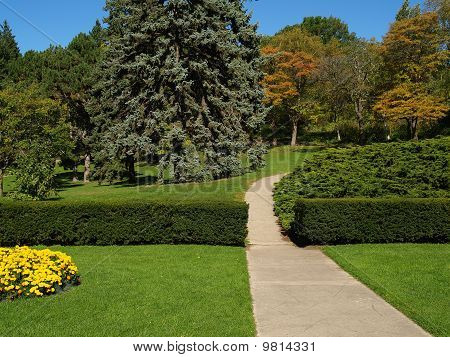 통로와 정원