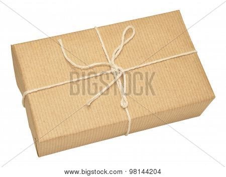 Brown Paper Covered Parcel Tied With String