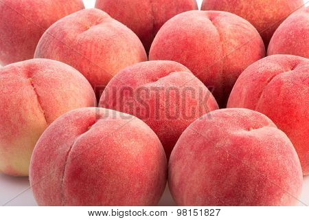 Japan Peaches Isolated On White Background