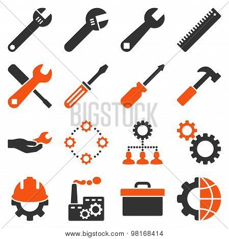 Options and service tools icon set