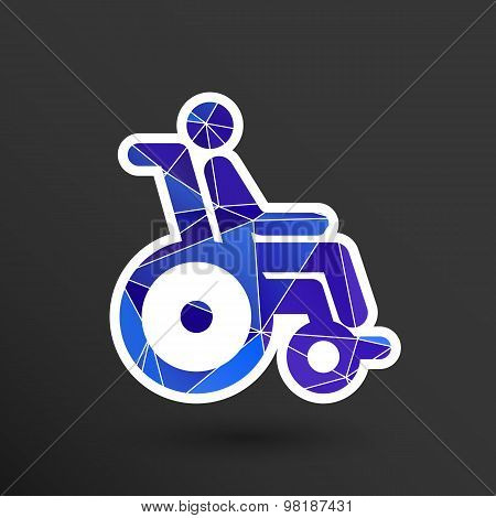 handicapped chair wheelchair invalid transport logo icon