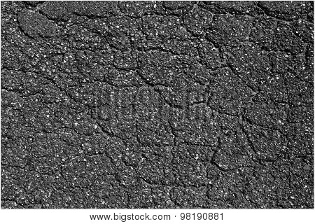 Old asphalt layer - textured road background
