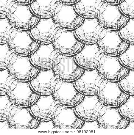 Vector Seamless Pattern. Abstract Background With Round Brush Strokes