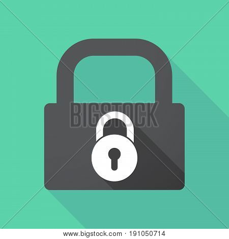 Long Shadow Lock With  A Closed Lock Pad