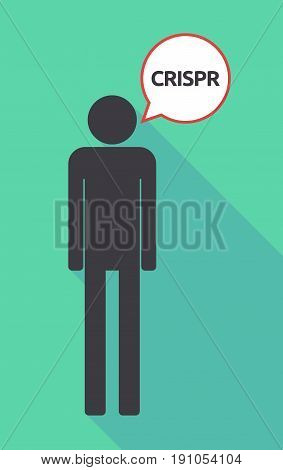 Long Shadow Male Pictogram With  The Clustered Regularly Interspaced Short Palindromic Repeats Acrom