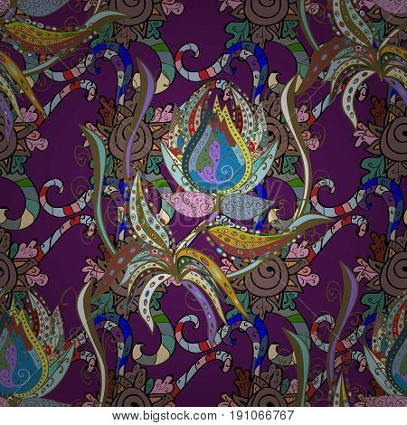 Vector Architectural Muslim Texture Design. Can Be Used For Brochures Invitations Persian Motif. Isl