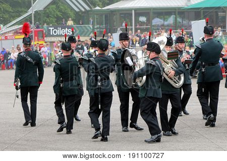 Beaulieu, Hampshire, Uk - May 29 2017: Military Marching Band Of The Winchester Rifles At The 2017 9