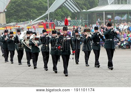 Beaulieu, Hampshire, Uk - May 29 2017: Military Marching Band Of The Winchester Rifles At The 2017 9