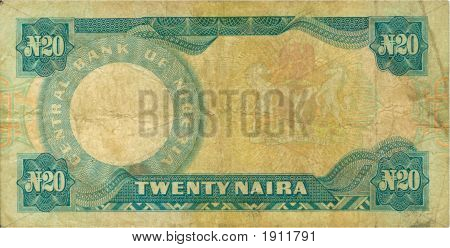 Gamle papir pengeseddel penge Nigeria Naira