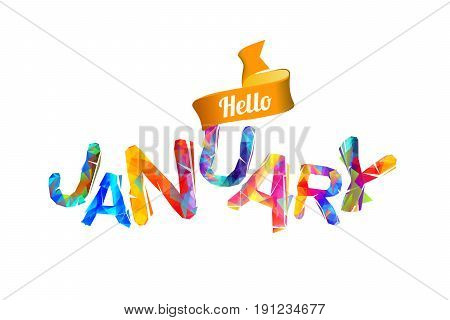 Hello January. Triangular Letters