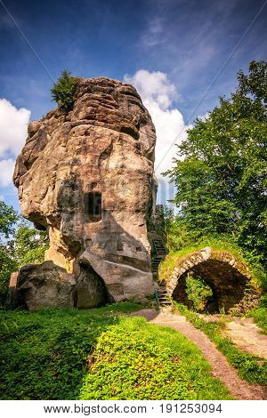 Ruins of Castle Rocks Adrspach - Teplice rocks Czech republic Europe.