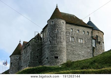 View on the castle and city Dieppe france
