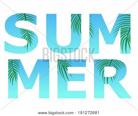 Vector summer party poster background in flat style