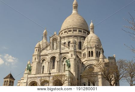 View on Basilica Sacre Coeur - Paris France.