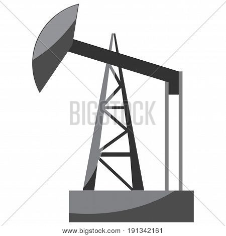 black and white icon rig for oil