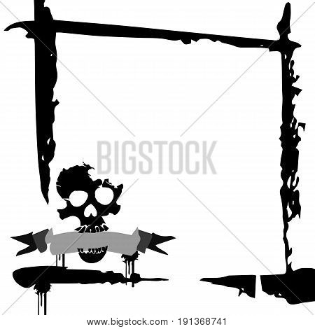 skull vector dead skeleton halloween illustration cartoon
