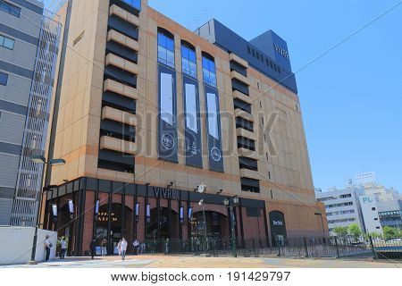 YOKOHAMA JAPAN - MAY 29, 2017: Unidentified people visit VIBRE. VIVRE is a contemporary shopping mall located in downtown Yokohama.