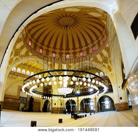 Interior view to Al Fateh Mosque - 06-01-2015 Manama Bahrain