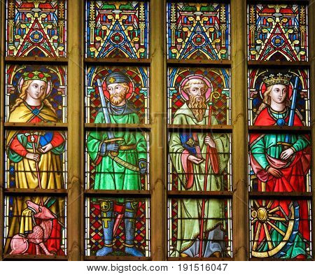 Stained Glass - Catholic Saints