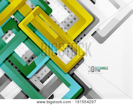Rectangle tube elements, 3d background
