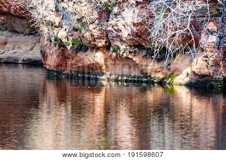 Sandstone Cliffs In The Gaujas National Park, Latvia