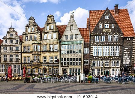 Bremen, Germany - May 4, 2017: Market square (Marktplatz)