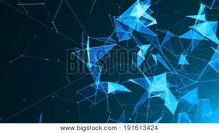 Abstract Plexus Background. Hi Tech Digital Background