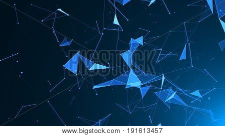 Abstract Plexus Background. Hi Tech Digital Background