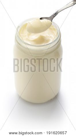 scoop up mayonnaise with a spoon.