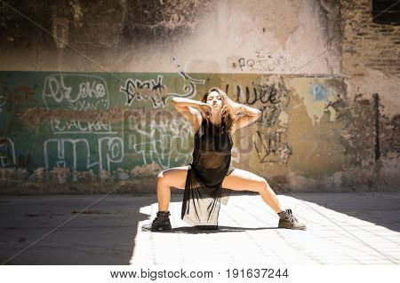 Sexy Dancer Performing Outdoors