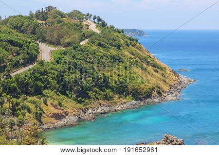 Promathep cave beautiful seascape at Phukhet Thailand