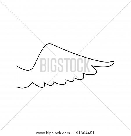 wing feather fly freedon symbol vector illustration