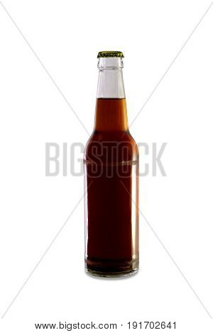 Homebrew Beer In A Clear Bottle, Medium Colored Beer