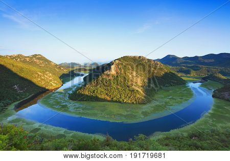 Rijeka Crnojevica River near Skadar Lake, Montenegro, Europe