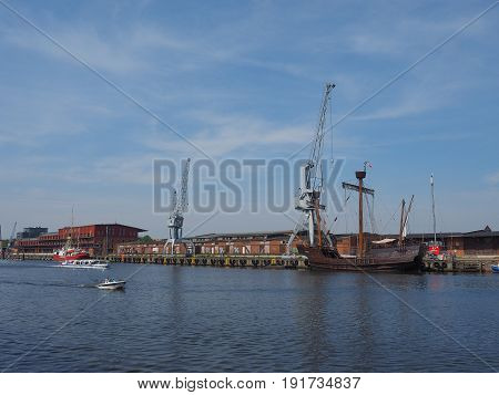 Hansahafen Harbour In Luebeck