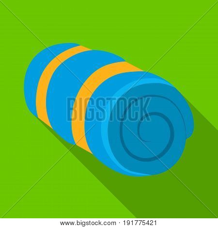 Mattress tourist.Tent single icon in flat style vector symbol stock illustration .