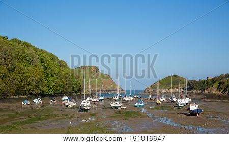 Watermouth harbour North Devon coast near Ilfracombe uk