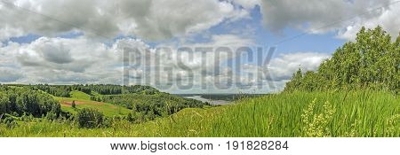 Russian landscape: a view of the Oka river
