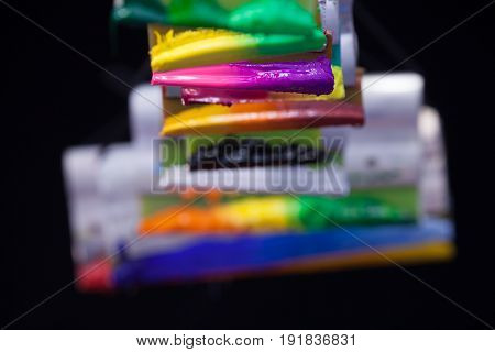 ink or paint for printing on fabric there are several types. The ink used for printing on dark fabric always use plastisol ink. it useful for white fabric too