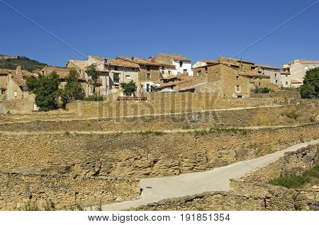 Village Of La Iglesuela Del Cid, Maestrazgo, Teruel Province, Aragon, Spain