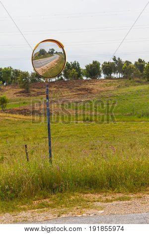 Mirror In The Road In Santiago Do Cacem