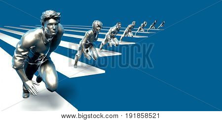 Management Strategy and Structured Team Dynamics as Concept 3D Illustration Render