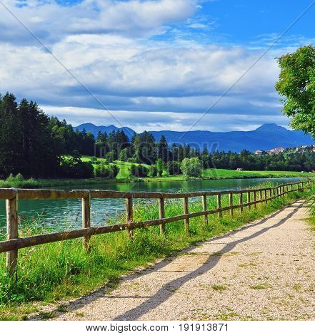 Mountain lake in Trentino Alto Adidge, Italy