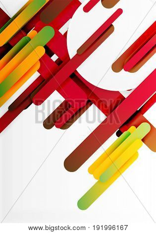Cut 3d paper color straight lines abstract background